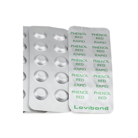 PHENOL RED RAPID reagens tablete za Pooltester - za određivanje pH vrijednosti bazenske vode. Blister 10 kom