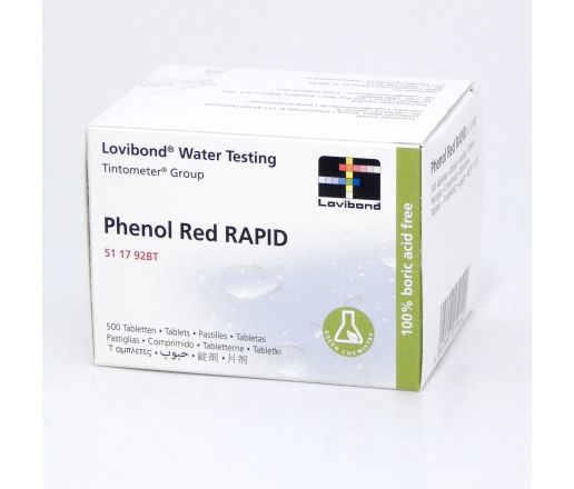 Phenol Red Rapid tablete za Pooltester, za mjerenje pH vrijednosti vode. Kutija s 500 kom tableta