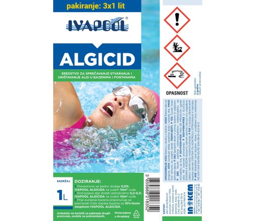 IVAPOOL Algicid za bazene i fontane - pakiranje 3 x 1 lit