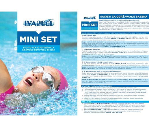 IVAPOOL Miniset - mali komplet za tretman i kontrolu bazenske vode - savjeti 