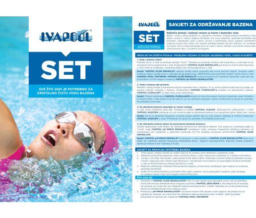 IVAPOOL Set - komplet za održavanje kvalitete i kontrolu bazenske vode