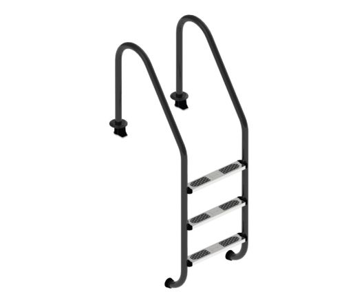 Ljestve NERO, 3 gazišta, AISI-316